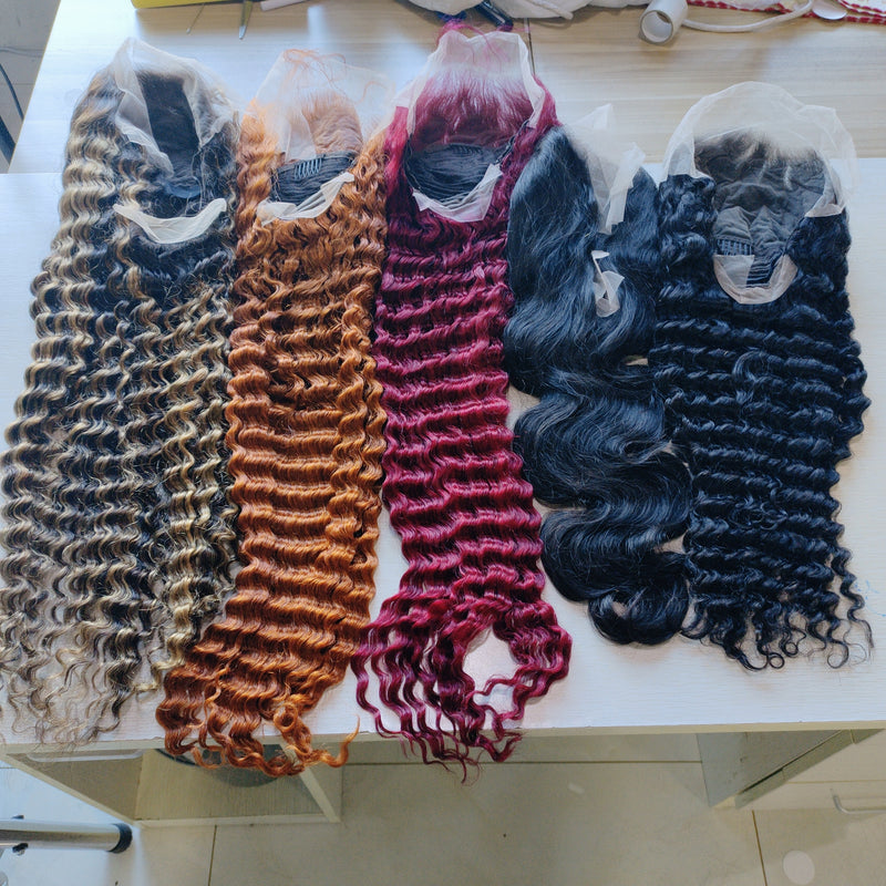 wolk king hot selling frontal wigs 100% human hair “DDD”