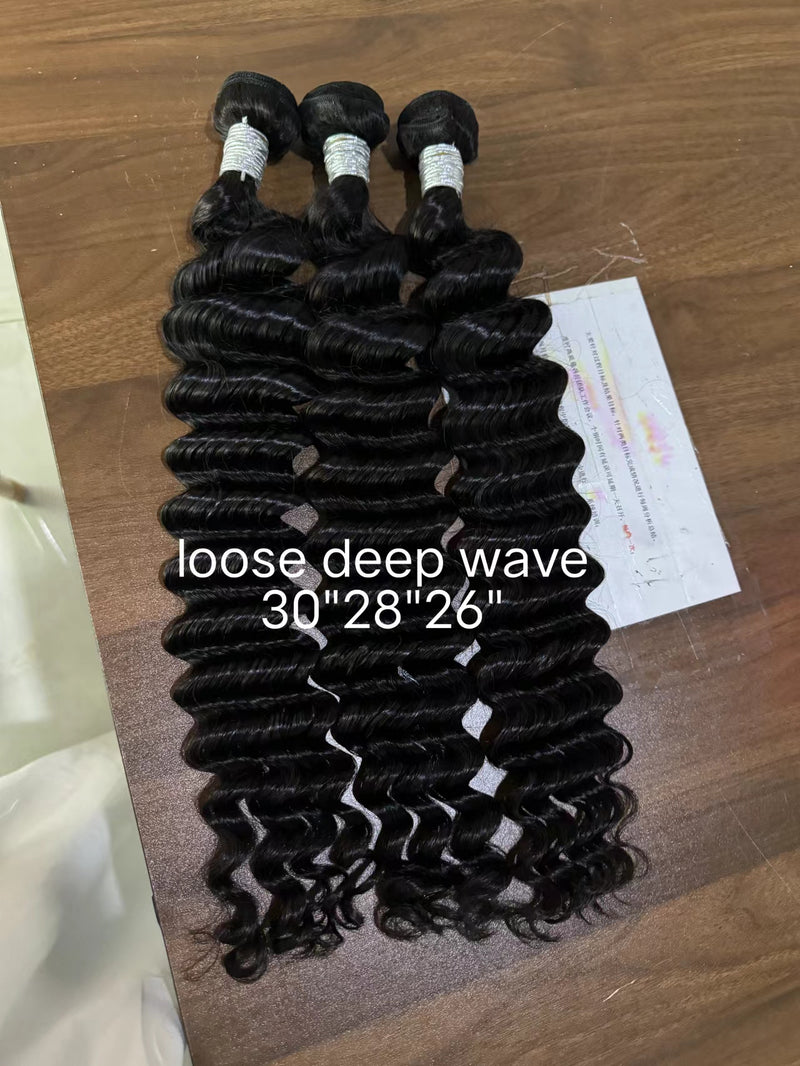 loose deep wave bundles natural color