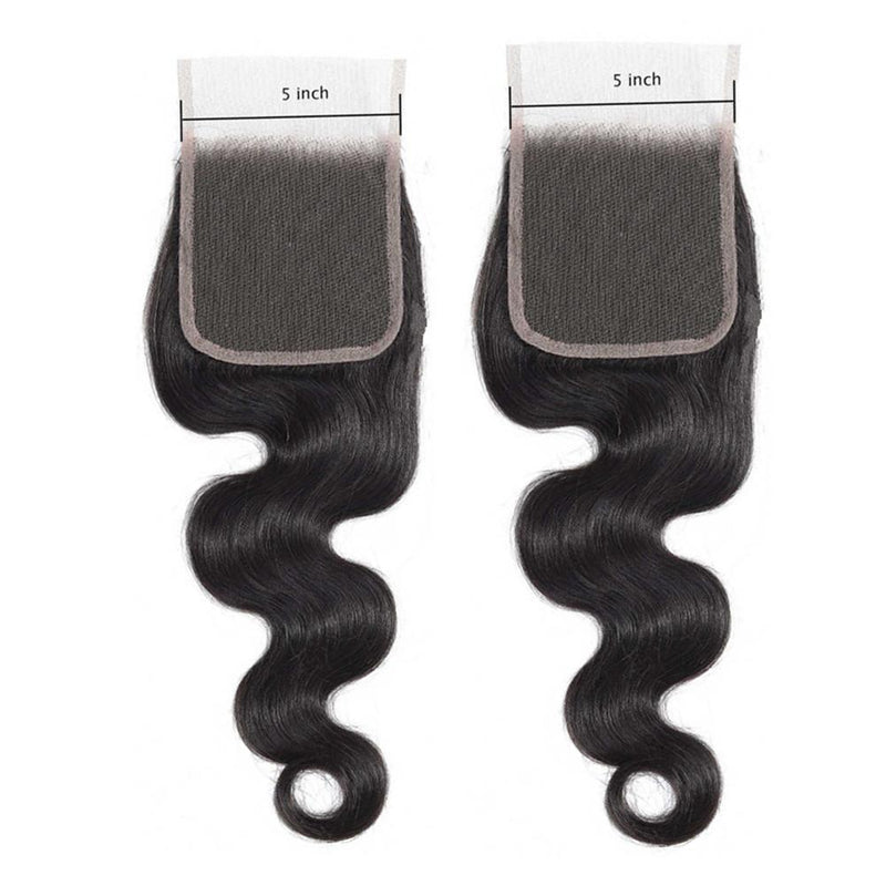 Wolf king body wave 5*5 HD transparent lace closure