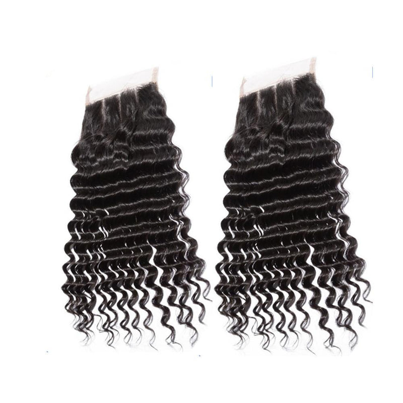 Wolf king deep wave 5*5 HD transparent lace closure