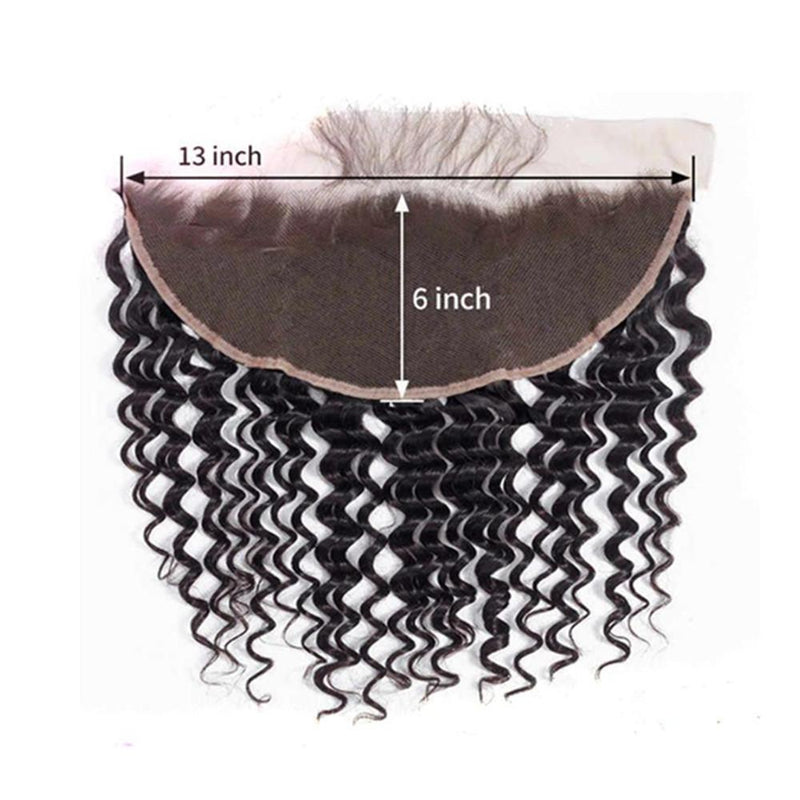 Wolf king deep wave 13*6 HD transparent lace frontal