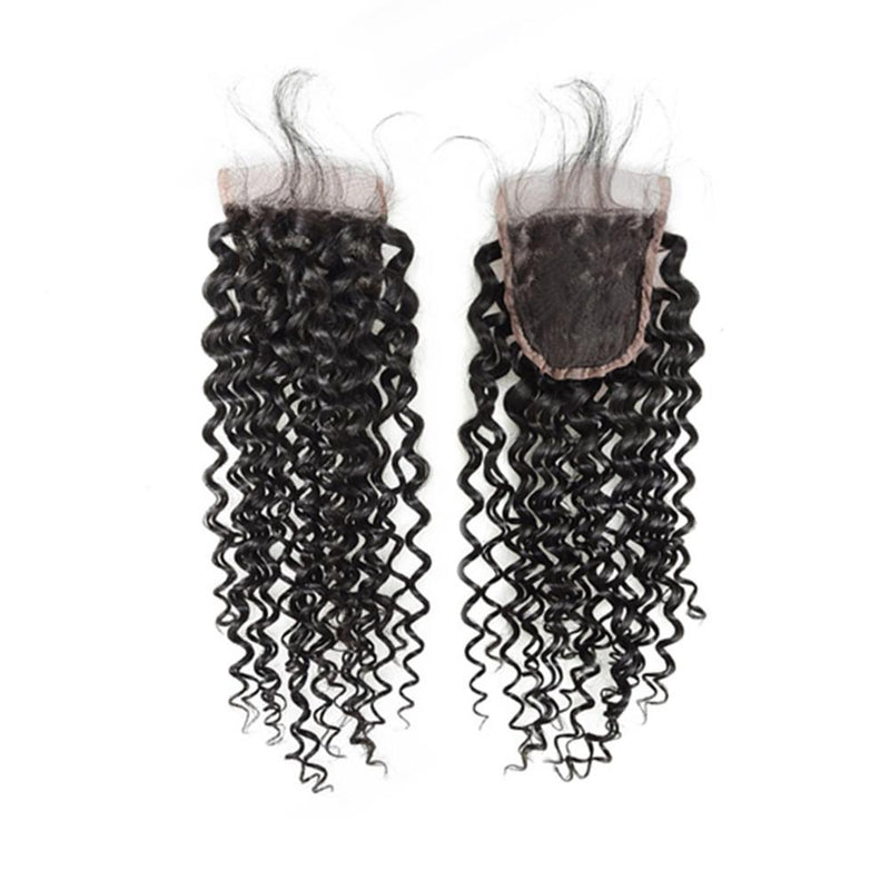 Wolf king curly 4*4 HD transparent lace closure