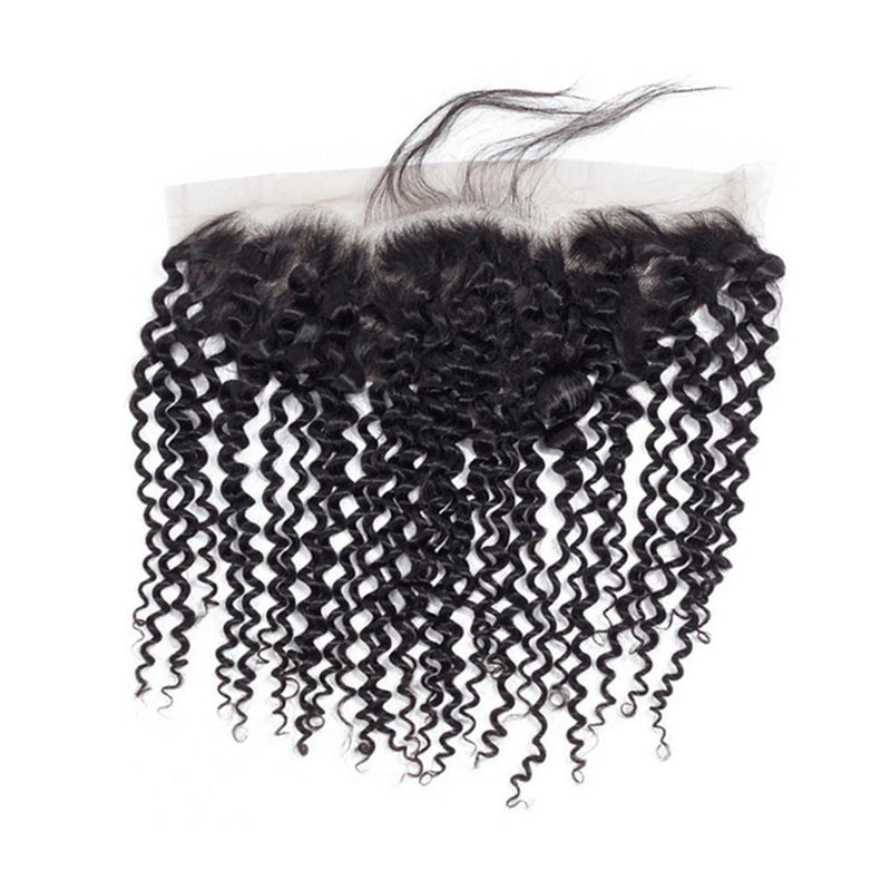 Wolf king kinky curly wave 13*6 HD transparent lace frontal