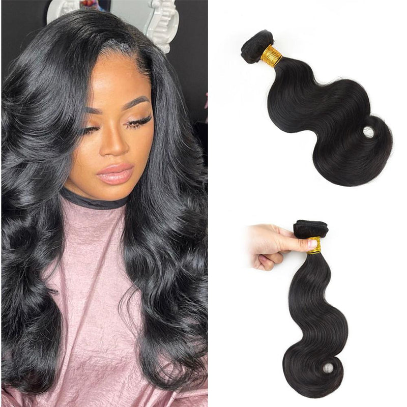 Wolf king body wave 1 bundle natural color virgin human hair weft