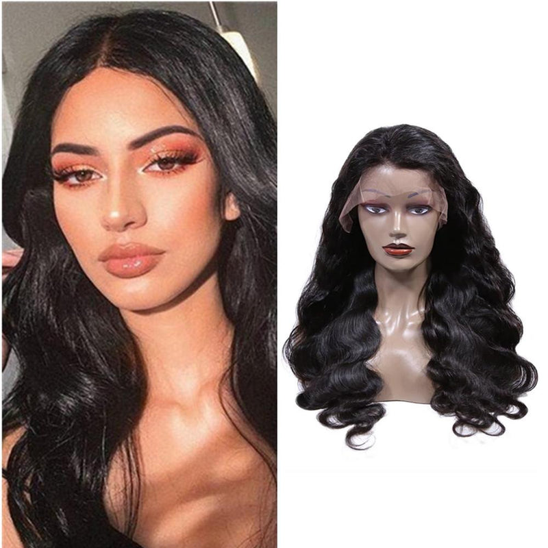 Wolf king body wave Full lace wig 100% human hair natural color