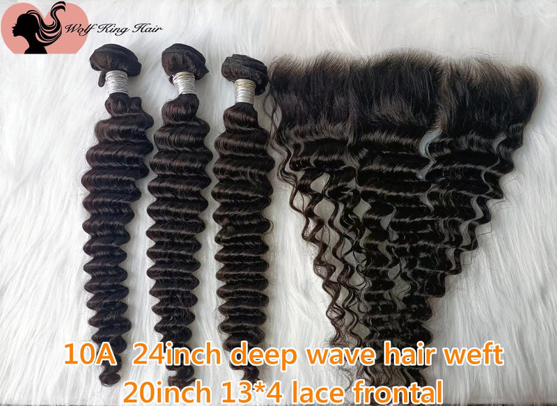 Wolf king 100% human hair natural color hot selling 3+1  deals