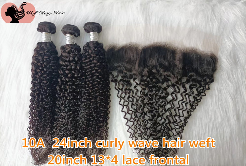 Wolf king 100% human hair natural color hot selling 3+1  deals