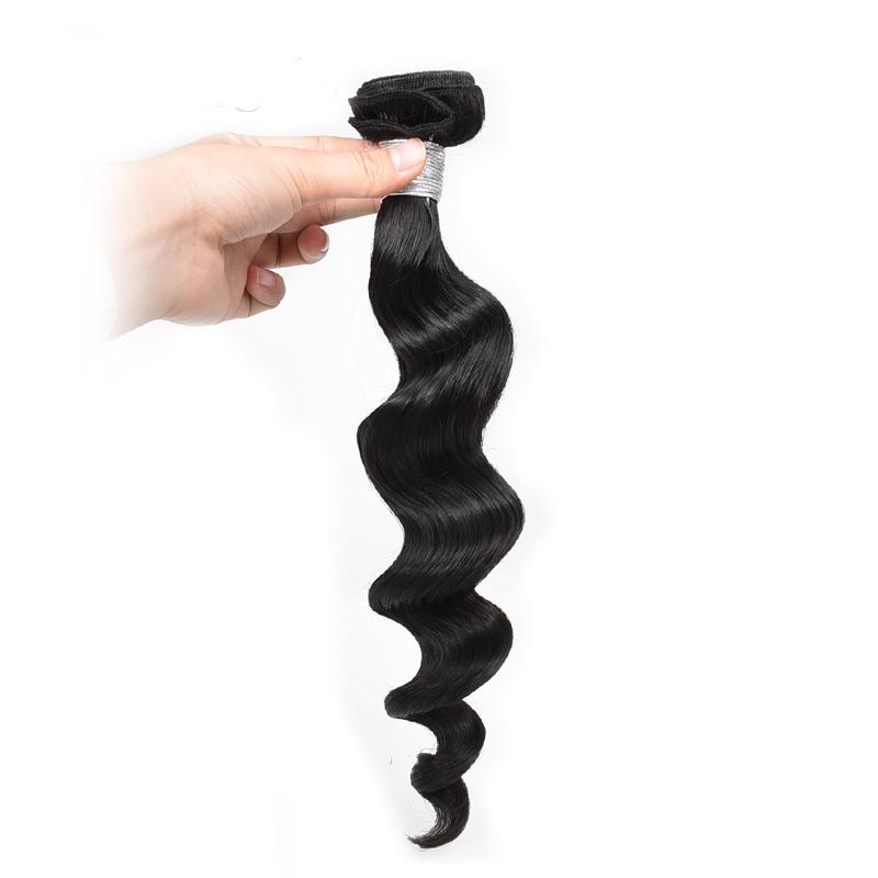 Wolf king loose wave 1 bundle natural color virgin human hair weft