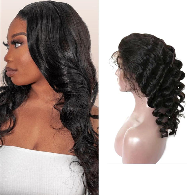 Wolf king loose wave 5*5 HD transparent closure wig 100% human hair