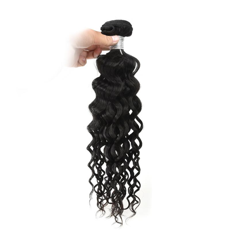 Wolf king natural wave 1 bundle natural color virgin human hair weft