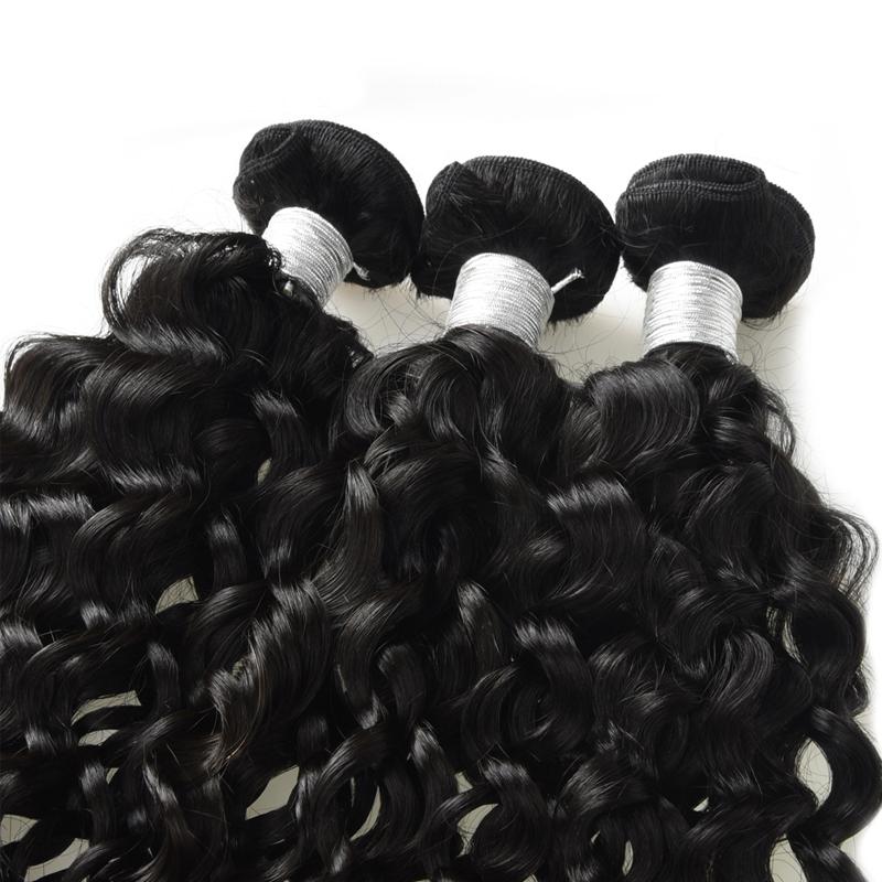 Wolf king natural wave 4 bundles natural color virgin human hair weft