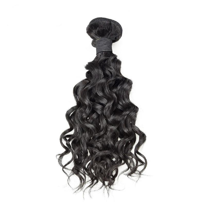 Wolf king water wave 1 bundle natural color virgin human hair weft